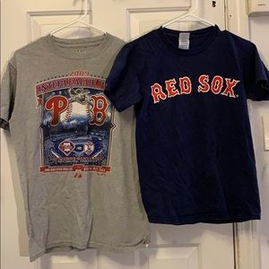 Bundle of two Boston Red Sox size small tshirts